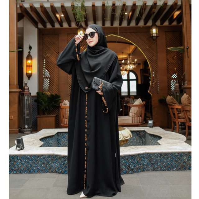 Latifa abaya by all_busyra penjualan satu set pasmina