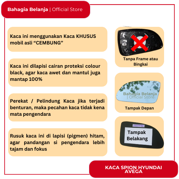 cermin Kaca spion sepion hyundai verna avega lama kanan/kiri kaca spion hyundai avega lama kanan/kir