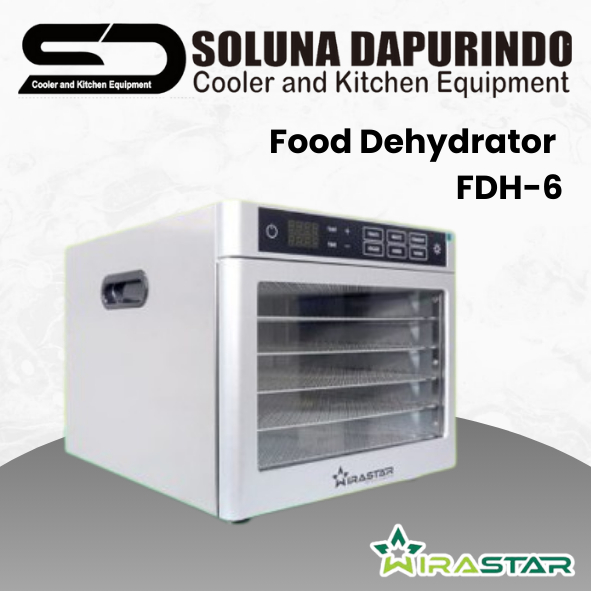 Wirastar FDH-6 Food Dehydrator 6 Tray Stainless Steel