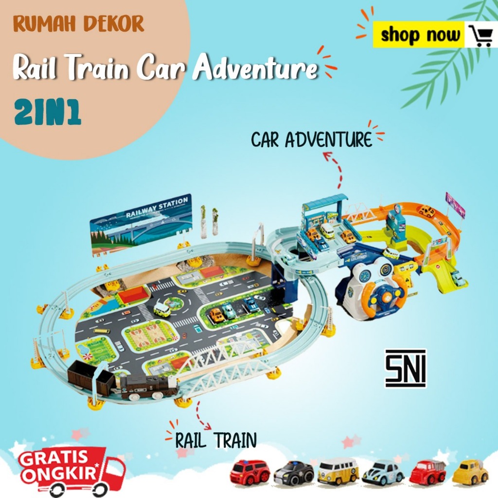 Mainan Anak Urban Rail Transit Mobil Mobilan Eskalator Otomatis