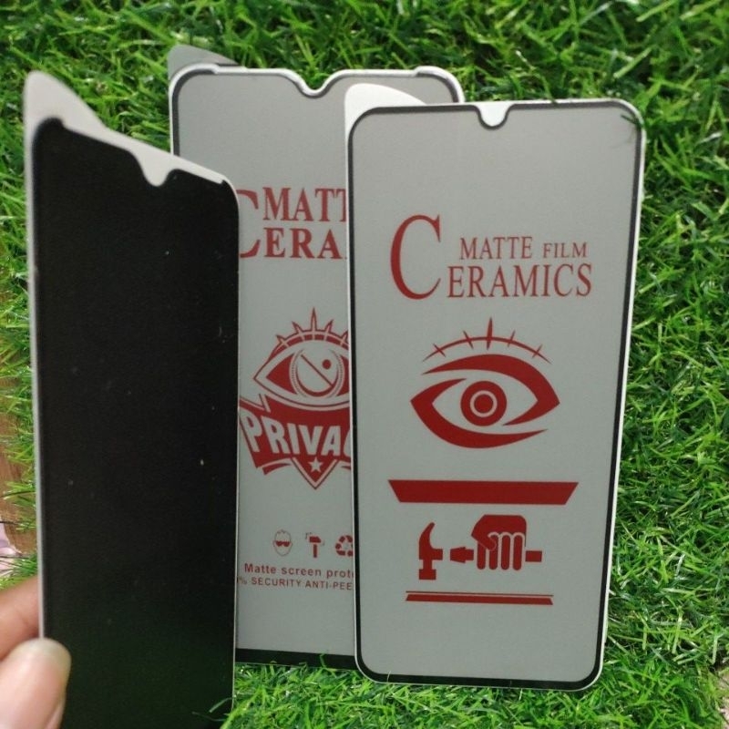 tg Tempered glass Vivo Y12 Y15 Y17 Privacy matte Ceramic Spy