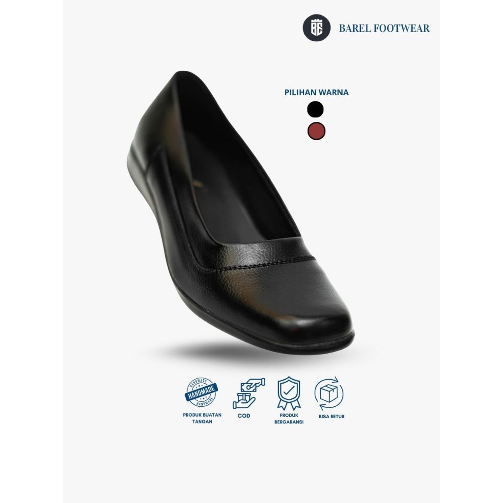 Barel flat Sepatu Kerja Wanita Hitam Flat Shoes Elegan Nyaman Dipakai Seharian | Sepatu Kantor Forma