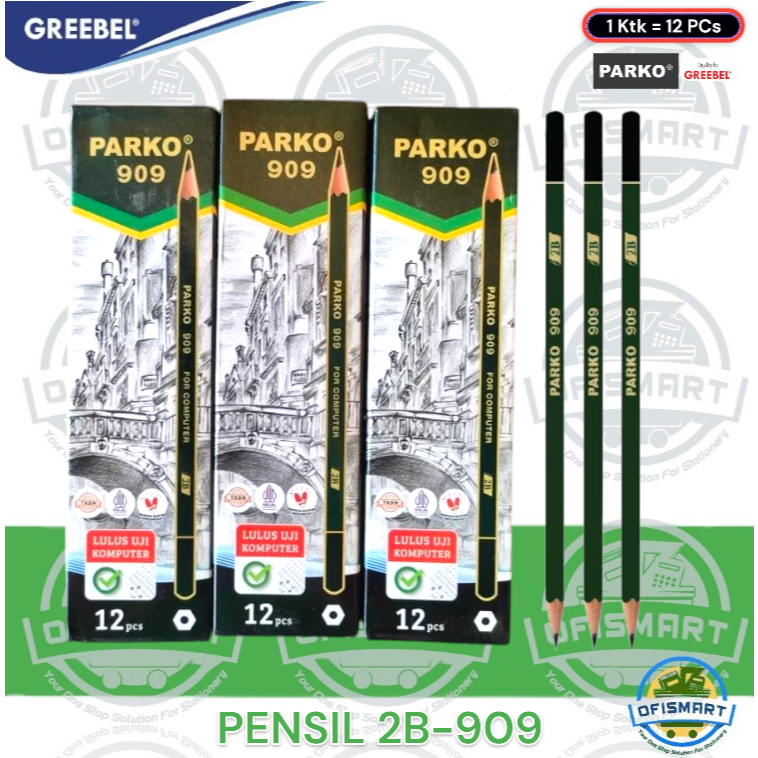 

Parko Pensil Tulis 2B 909 - by Greebel | @1Ktk= 12 Pencil