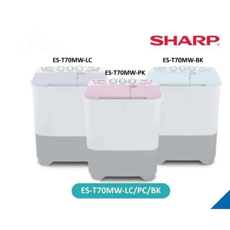 Mesin Cuci 2 Tabung Sharp 7KG / 7 KG / EST-70MW / 70MW medan