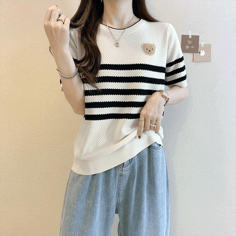 Baju Atasan Rajut Wanita Ligo - Blus Basic Rajut Import Simple Trendy