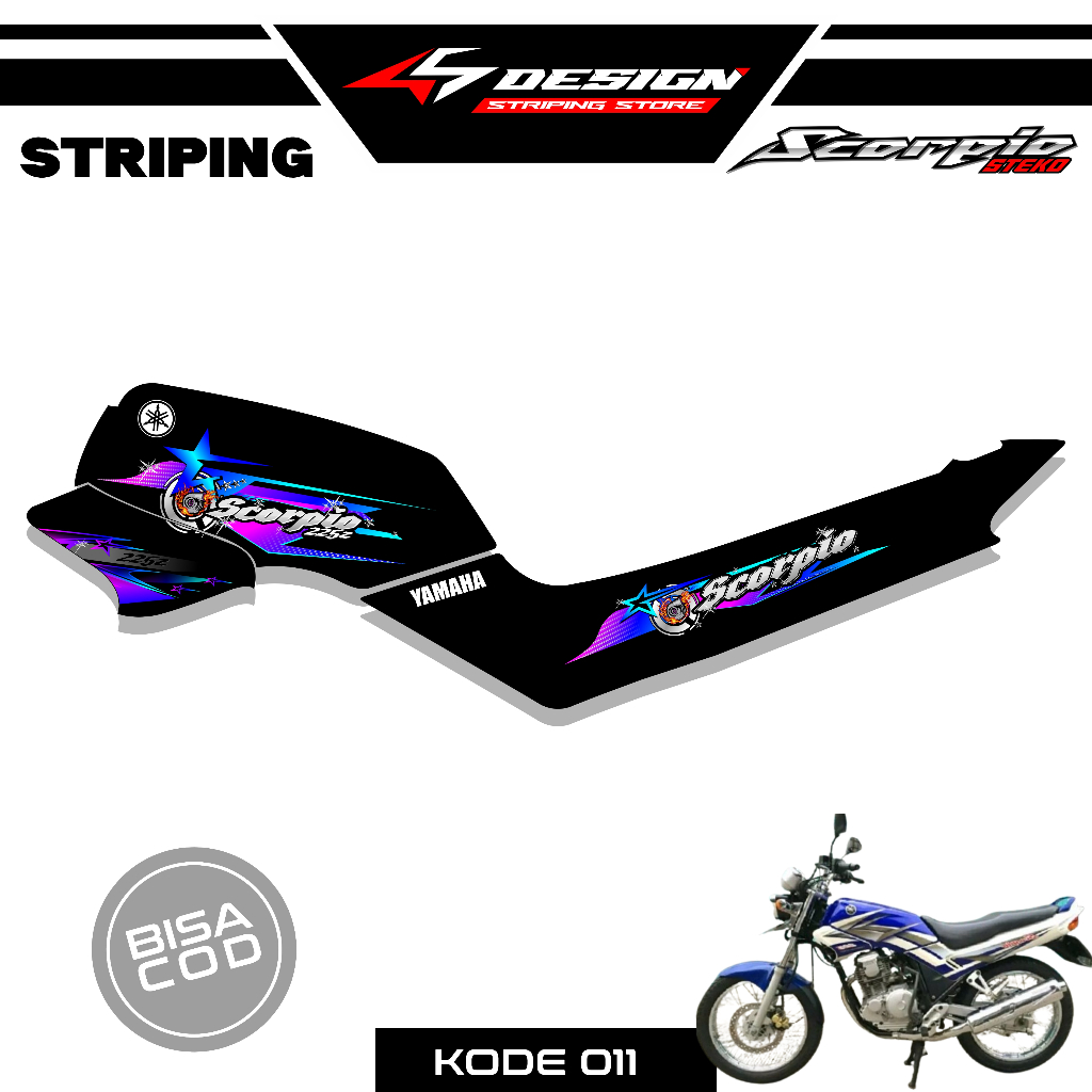 11 STICKER STRIPING SCORPIO STEKO - STICKER STRIPING SCORPIO STEKO