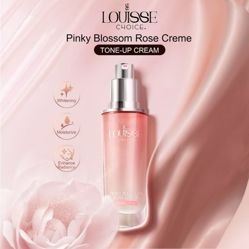 READY Pinky 100% Original / LOUISSE CHOICE Pinky Blossom Rose Creme Tone-Up Cream Highlighter Primer