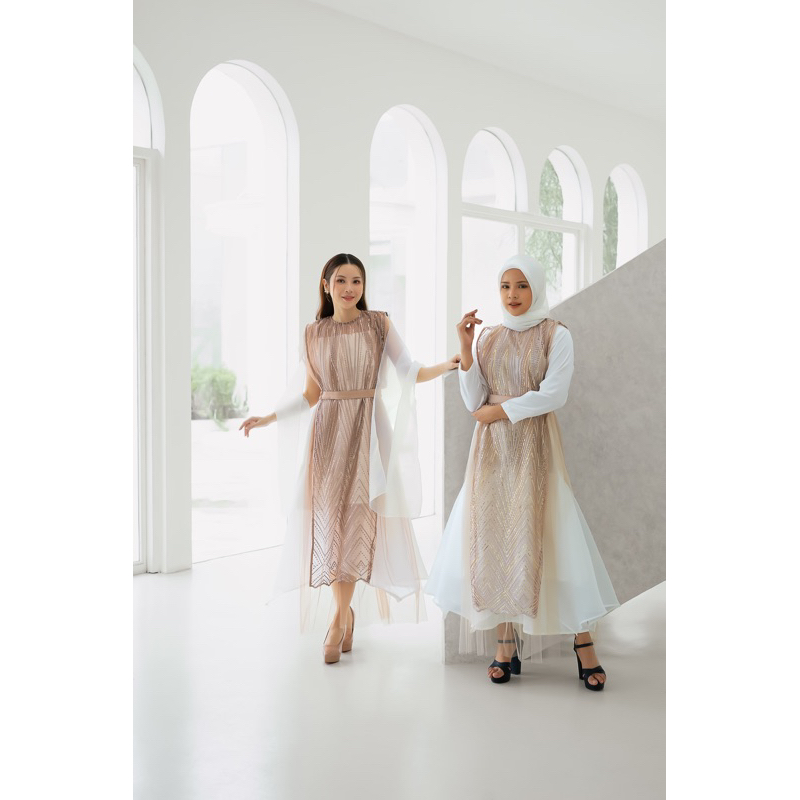 Esmé Dress by NAMÈLIS | Dress Set untuk Outfit Iftar Bukber Buber Buka Bersama Kondangan Pesta Idul 