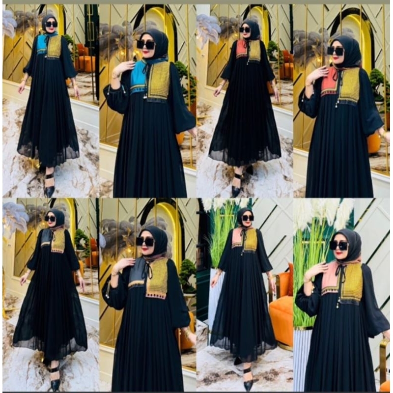 "SHR ORI"NEW READY MIDI DRES UMPAK JUMBO SCUBA CERUTY BY SHR ORI BEST SELLERHIGH QUALITYSIAP KIRIM