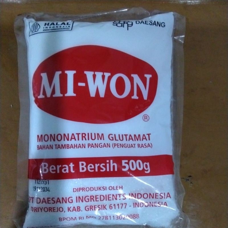 

Micin Miwon / Penyedap Rasa / Vetsin Mi-Won 1/2 Kg / Seasoning Miwon / Mi-Won 500 G