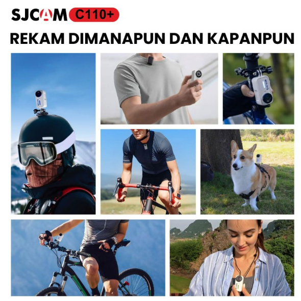 Original SJCAM C110 Plus 4K Unique Sports Wifi Waterproof Thumb Video Action Camera - C100 PLUS