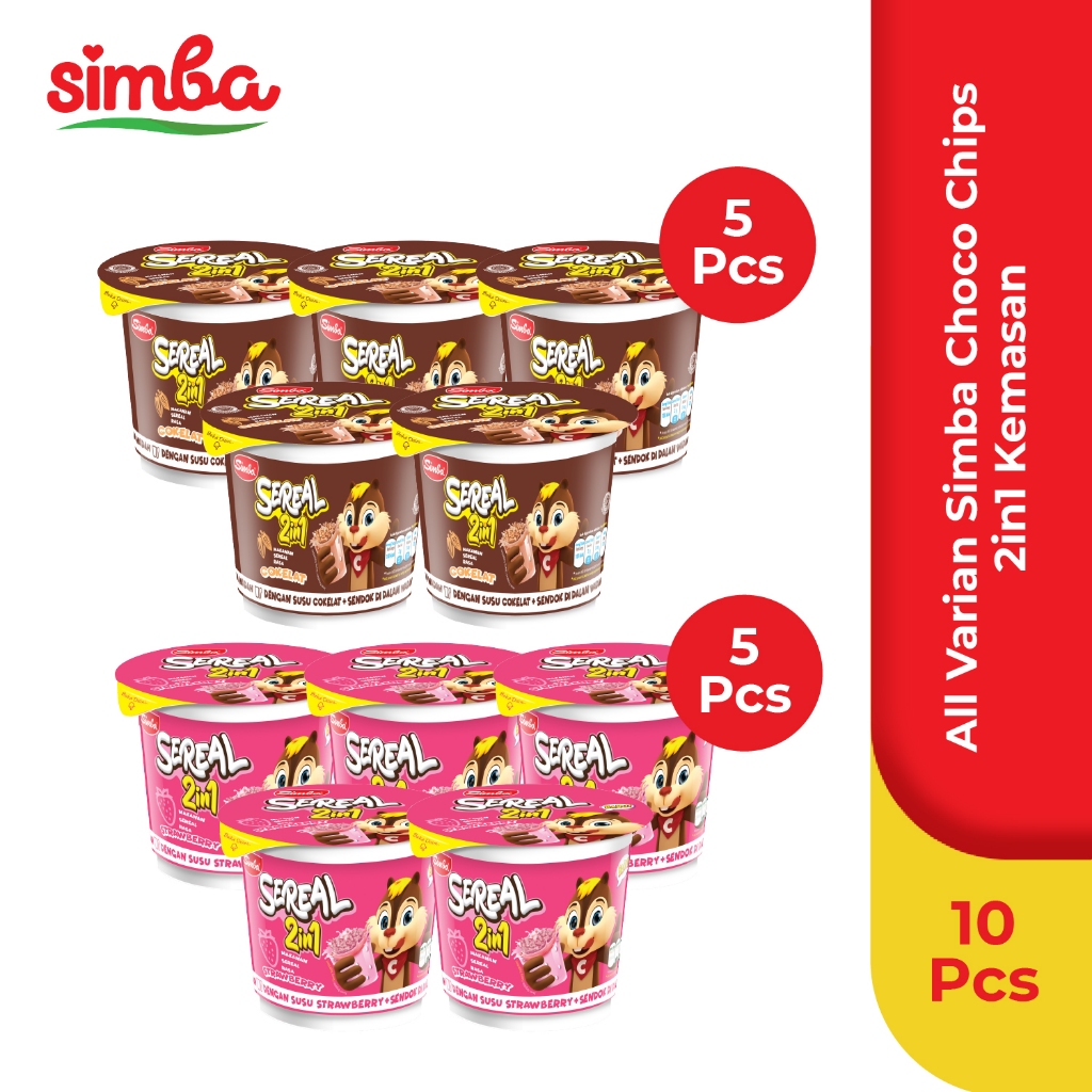 

Simba Choco Chips Sereal Cup 2in1 Kemasan 24 gr Rasa Coklat dan Strawberry