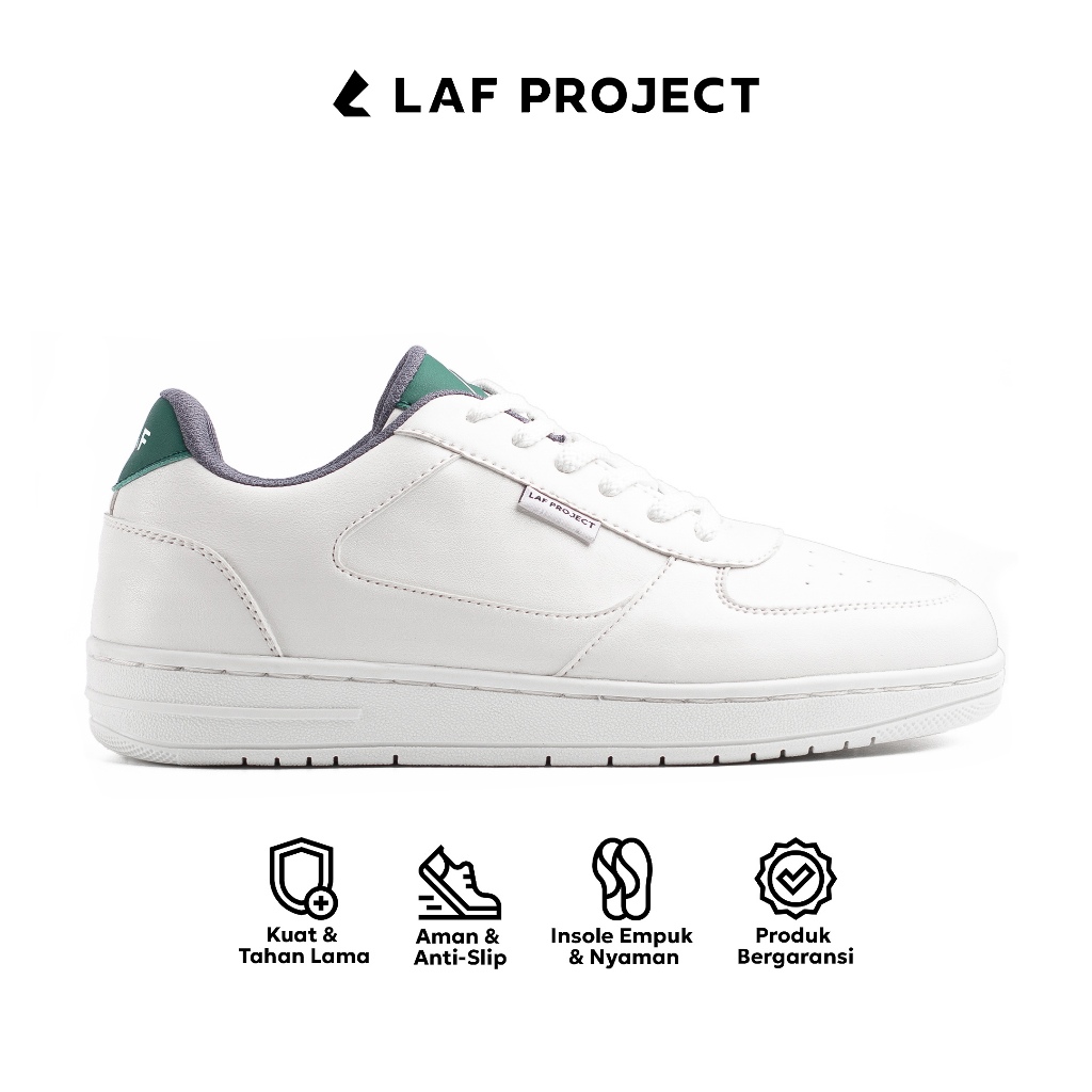 LAF Project - Sepatu Pria Sneakers Putih Polos Keren Kerja Casual Premium Versa