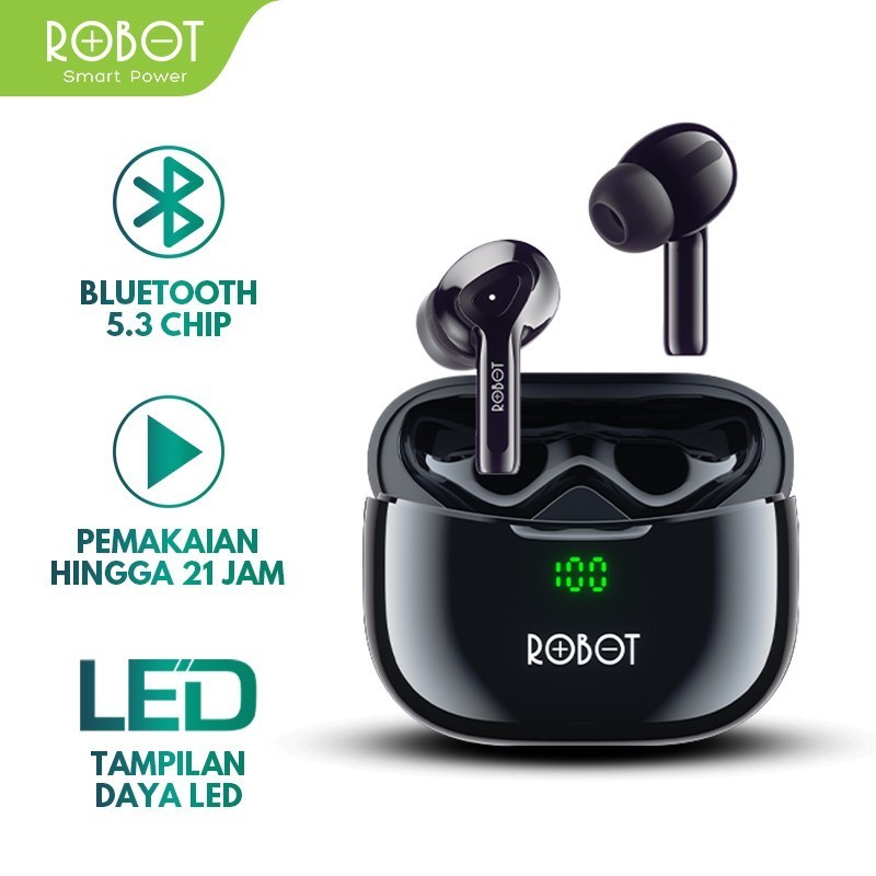 Robot TWS Wireless Earphone Airbuds T30 PLUS Original BT 5.3 Original