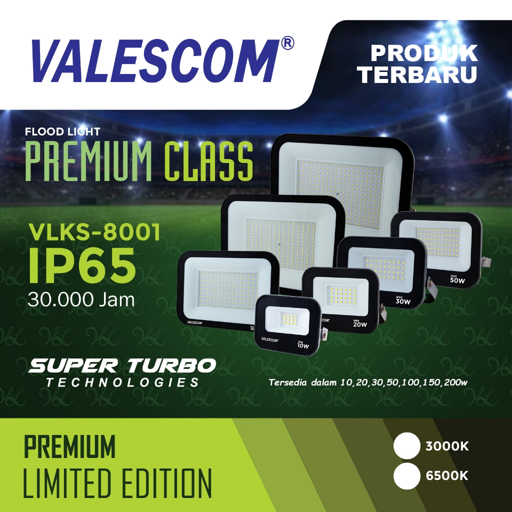 Lampu Sorot LED 100 Watt 200 150 50 30 20 Outdoor Waterproof Flood Light Spotlight Bohlam Kap Sorot