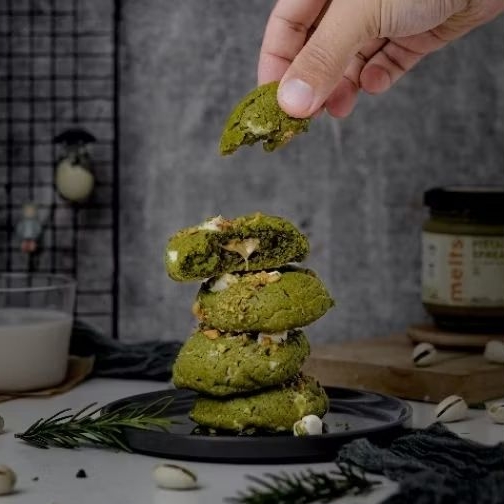 

Kantunam Bakery - Matchio Magic Matcha Pistachio Soft Cookies High Quality Halal