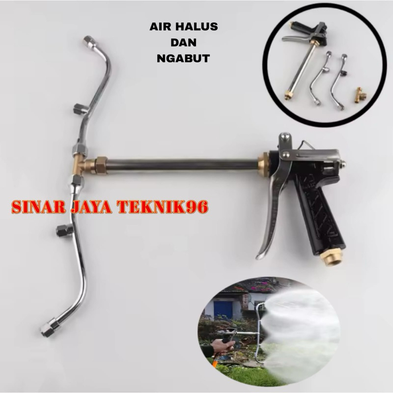Stik Kabut 4 Mata Nozzle Stainless High Pressure