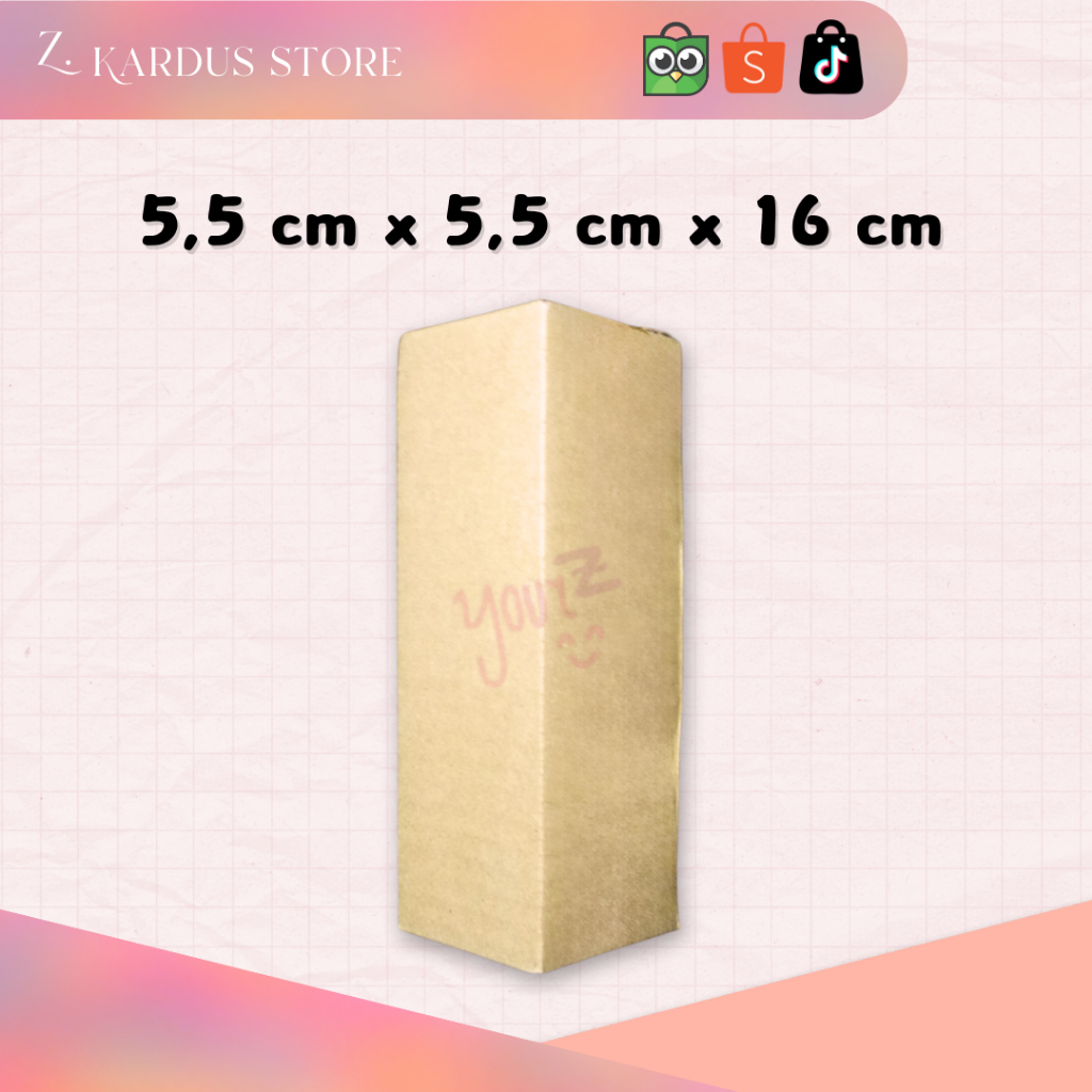 

Kardus Kecil | Kardus Packing | Kardus Paket | Kardus ukuran 5,5 cm x 5,5 cm x 16 cm