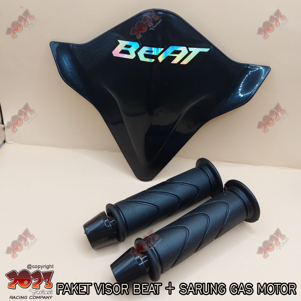 handgrip sarung gas motor beat fi esp + visor beat fi esp 2016-2023
