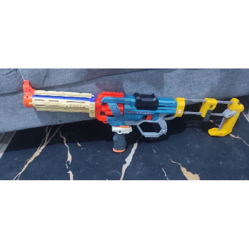 nerf comandet preloved custom long barell n popor belakang