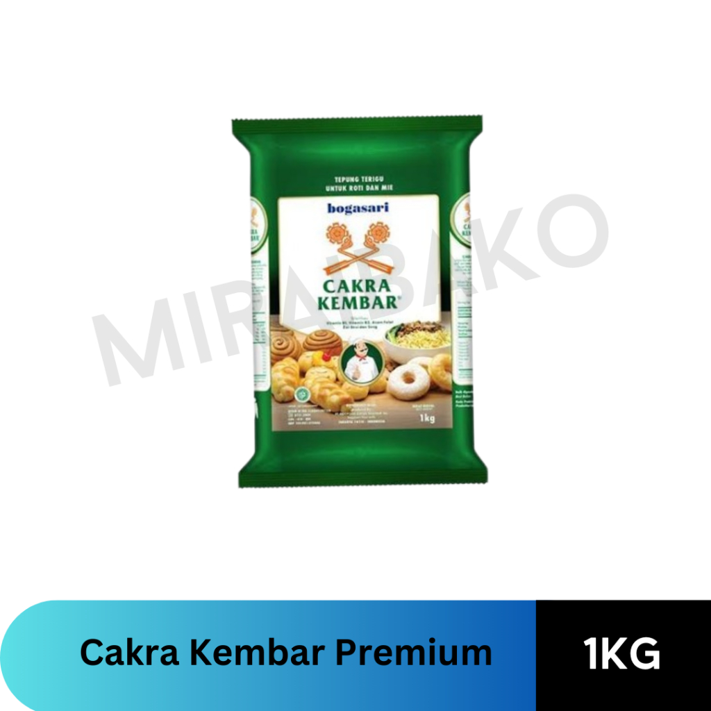 

Bogasari Tepung Terigu Cakra Kembar Premium 1 kg