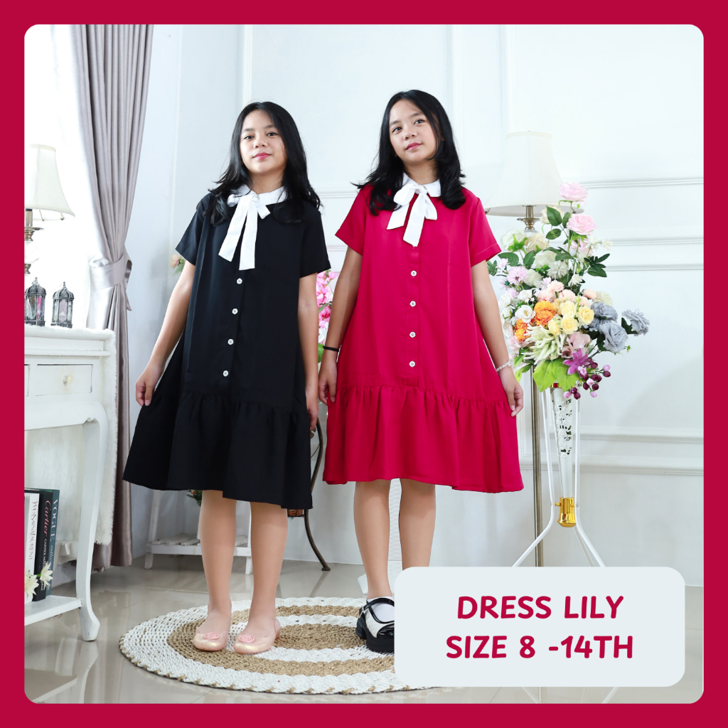 JOLIE DOLCE DRESS LILY / TERUSAN ANAK REMAJA PEREMPUAN BAJU CASUAL REMAJA TANGGUNG