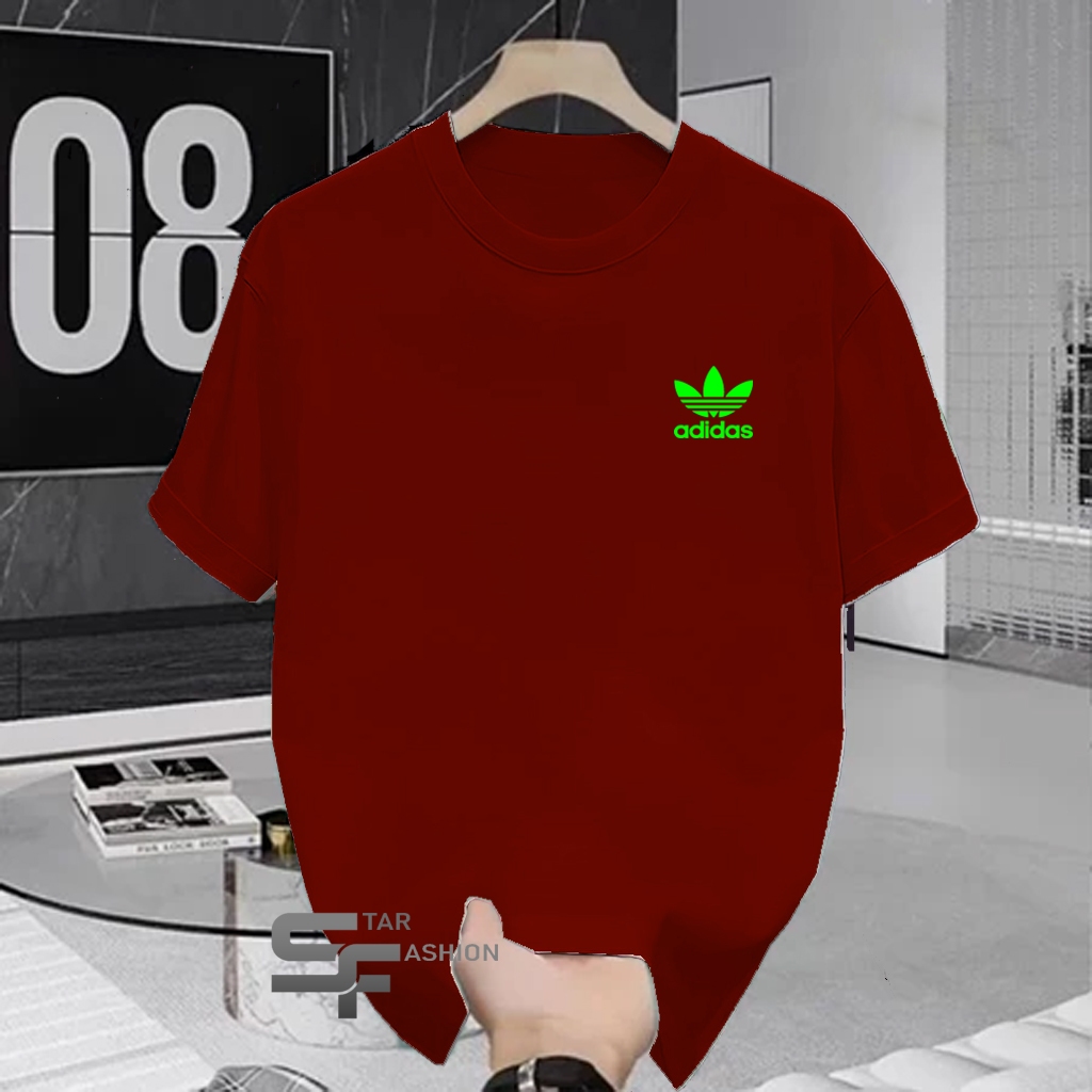 Kaos Pendek Addas Bunga Motif Neon Kaos Atasan Pria Wanita S M L XL XXL Premium Unisex