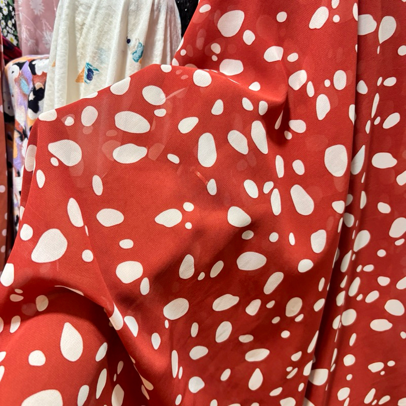 kain Ceruty Babydoll Premium Motif - kain motif polkadot - kain ceruti babydol premium - kain metera