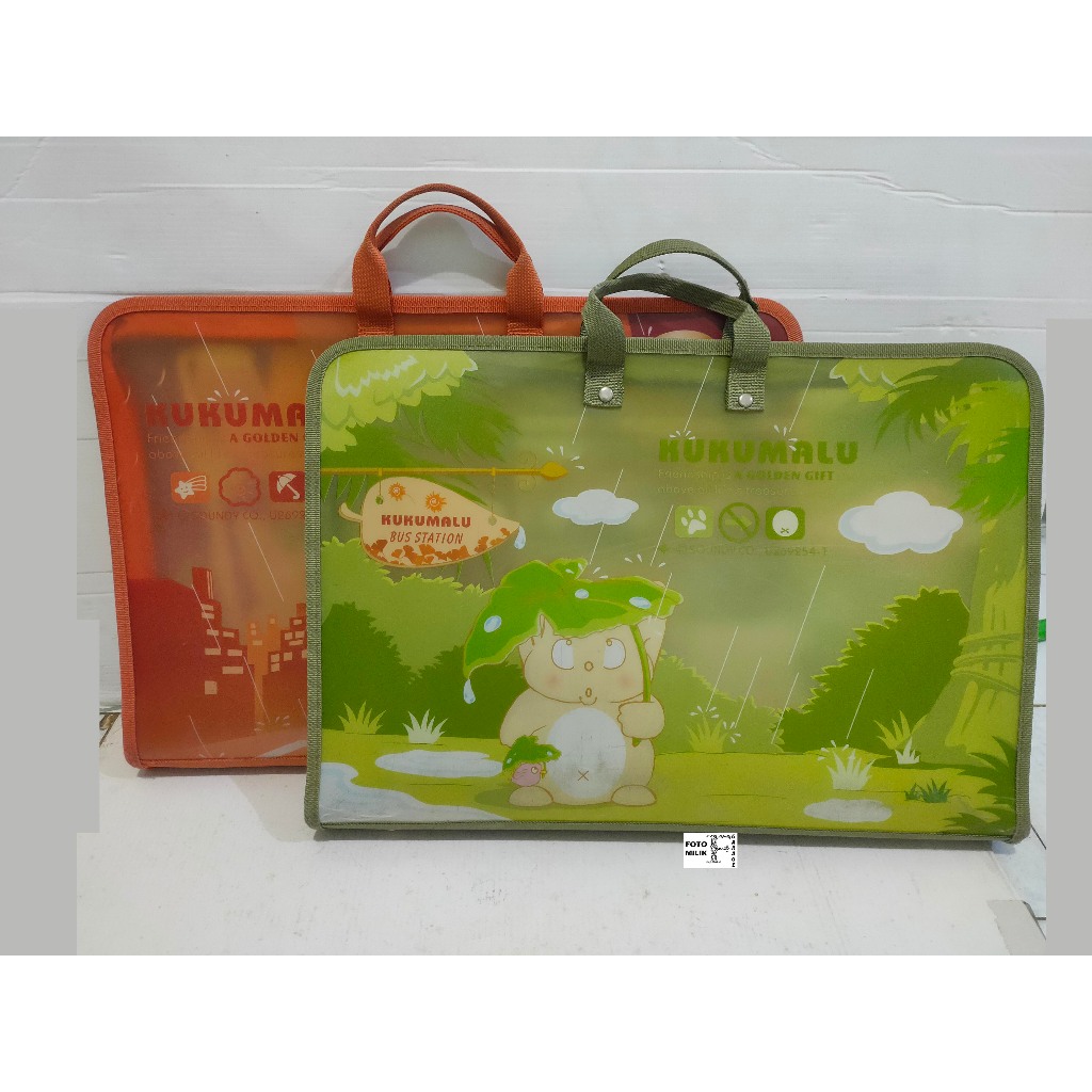 Drawing Bag Tas Buku Gambar Kertas A3 Kukumalu ORIGINAL Paper File Bag Second