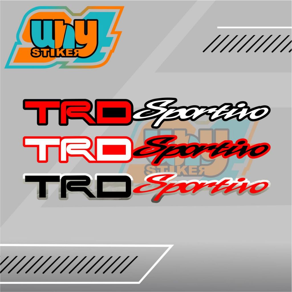 Sticker , stiker timbul TRD SPORTIVO , stiker murah, stiker berkualitas isi 2