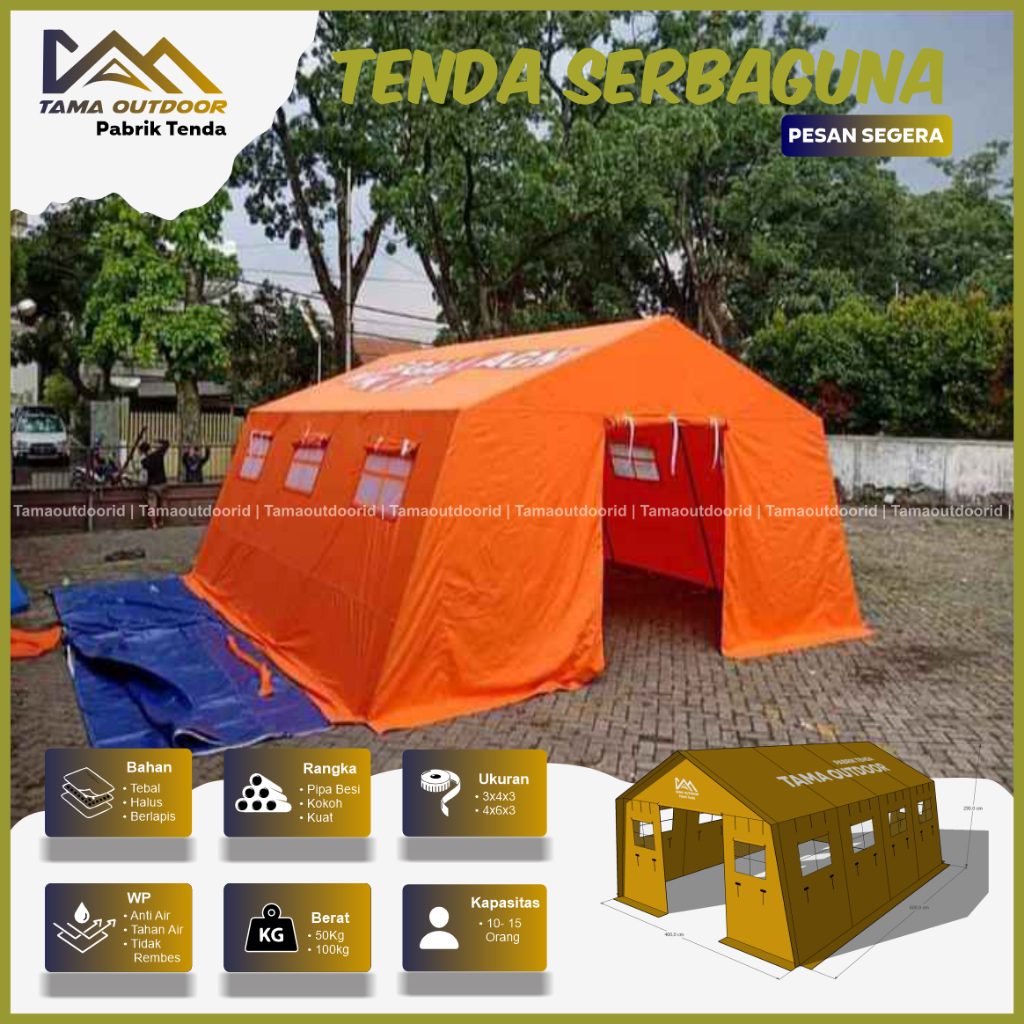 Tenda Serbaguna Kesehatan Posko Family - Pengungsi Sosial Medis BNPB