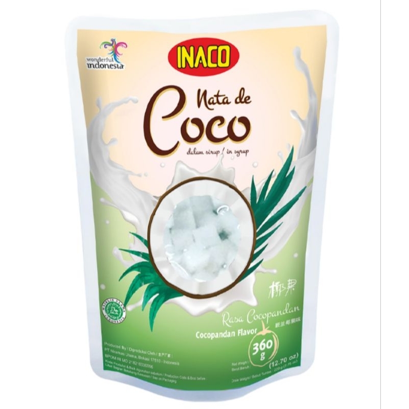 

Inaco Nata de Coco dalam Sirup Rasa Cocopandan Pouch 360 gram