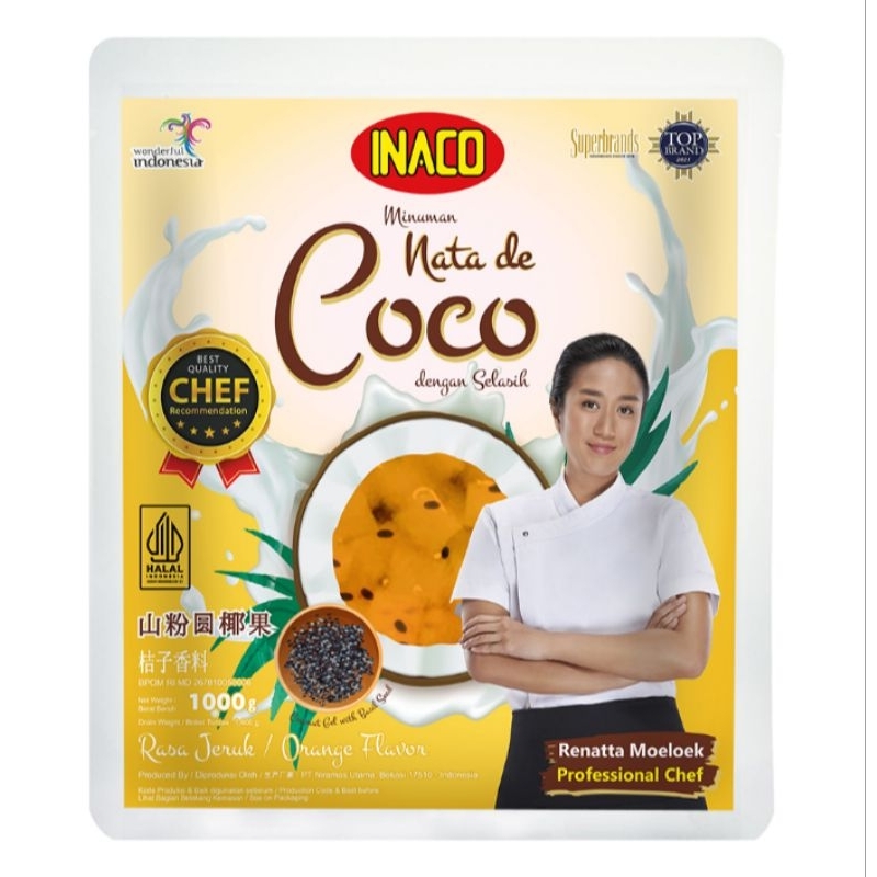 

Inaco Nata de Coco + Selasih Rasa Jeruk 1 kg