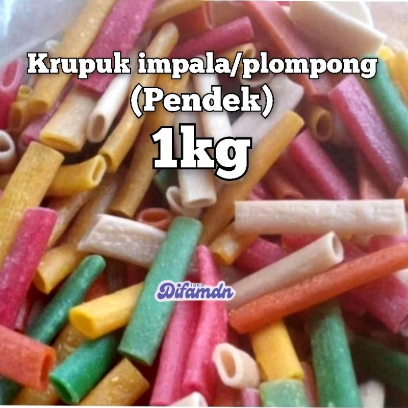 

krupuk impala Pendek mentah 1kg / plompong / kluntung/krecek krupuk mentah