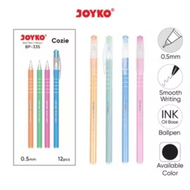 

1 PCS - Ball Pen Pulpen Pena Joyko BP-335 Cozie 0.5 mm