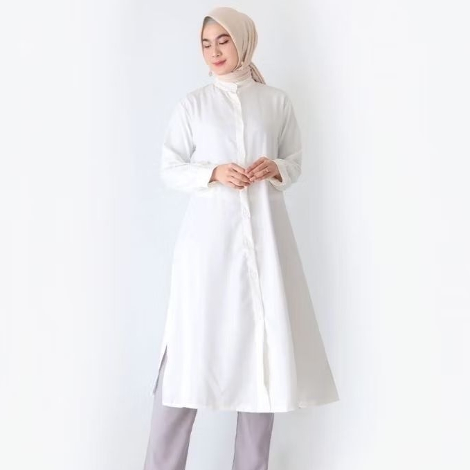 TUNIK POLOS KERAH SANGHAI / TUNIK JUMBO / TUNIK PANJANG
