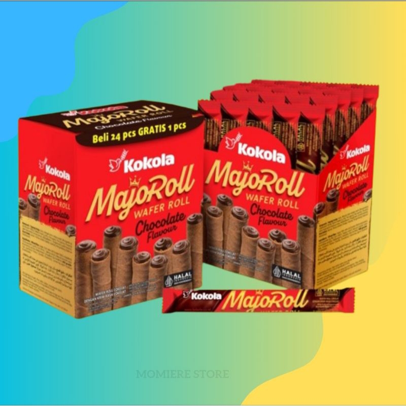 

KOKOLA MAJOROLL Wafer Roll 6gr (per box isi 24+1 pcs)