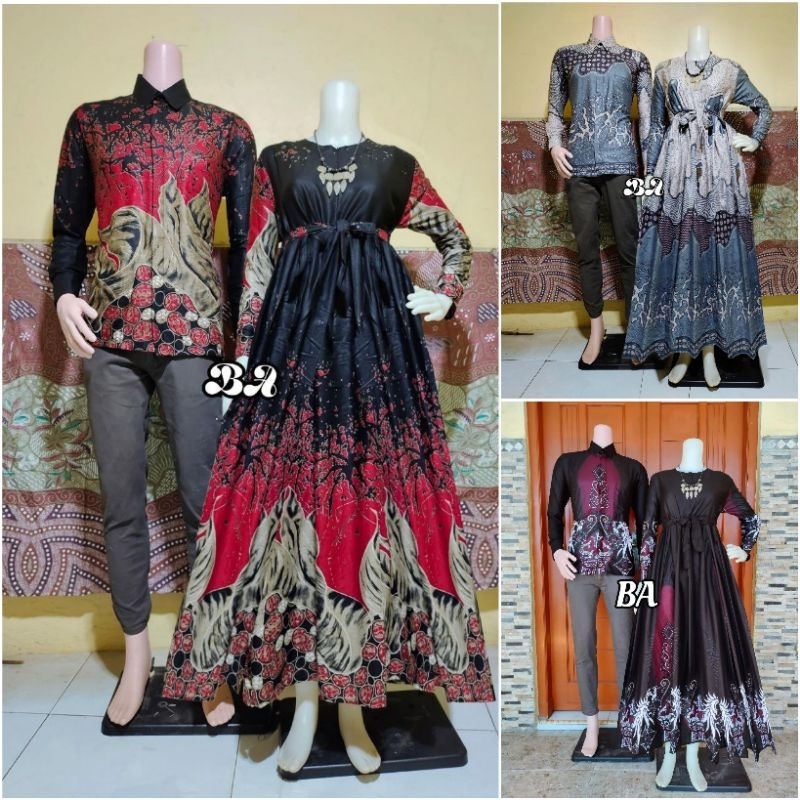 Batik Couple Modern Couple Gamis Batik Couple Batik Premium