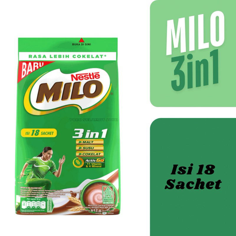 

PROMO MILO 3IN1 POLYBAG 18X34G