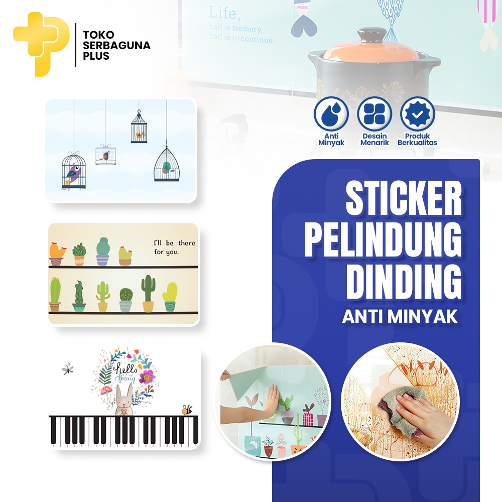 Stiker Dinding Dapur Anti Minyak Wall Sticker Pelindung Dinding Dekorasi Kitchen Motif Karakter