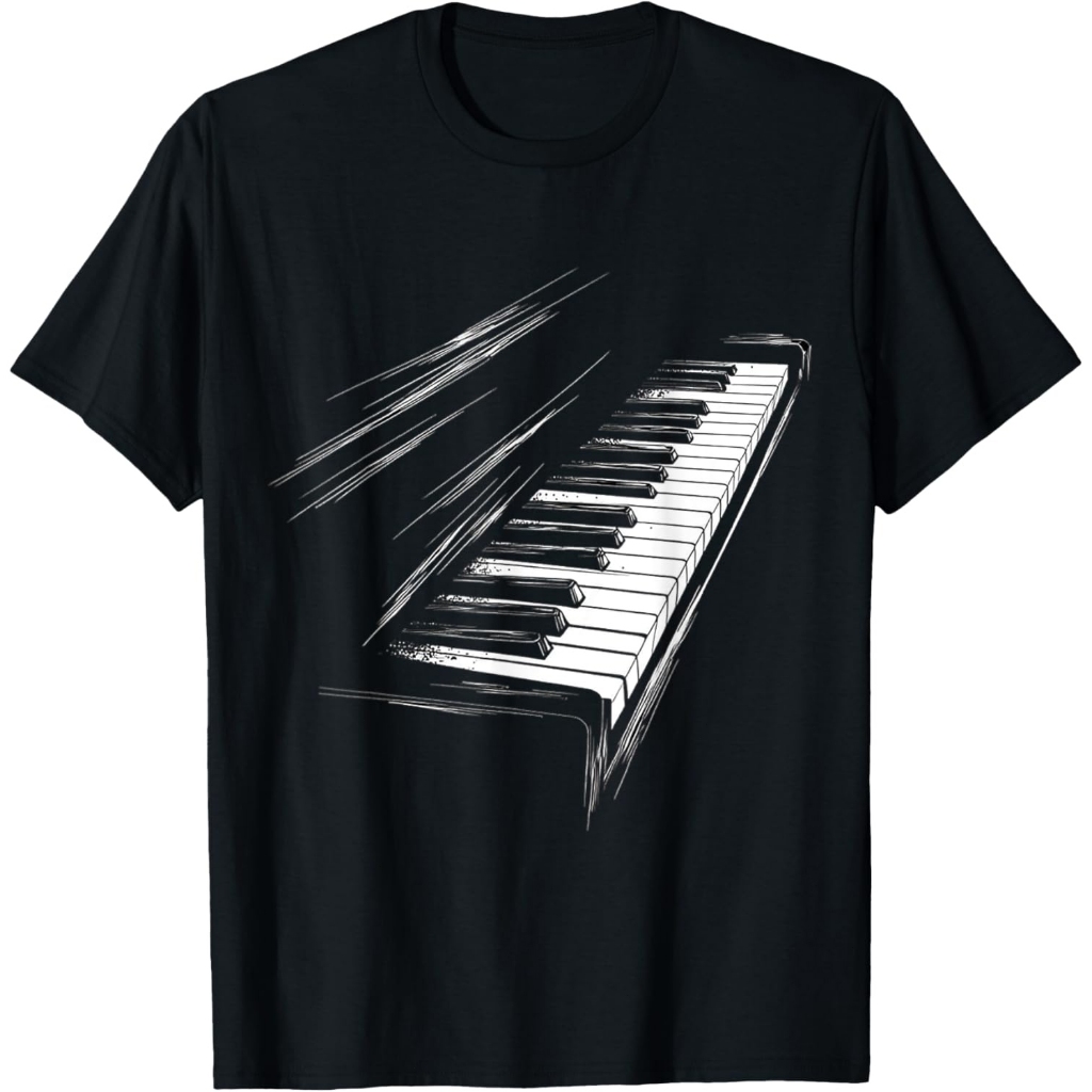 Kaos Motif Alat Musik Keyboard Seni Keyboard