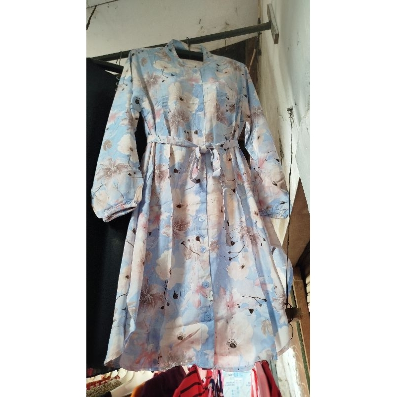 tunik bunga bahan rayon premium/tunik kekinian/tunik motif