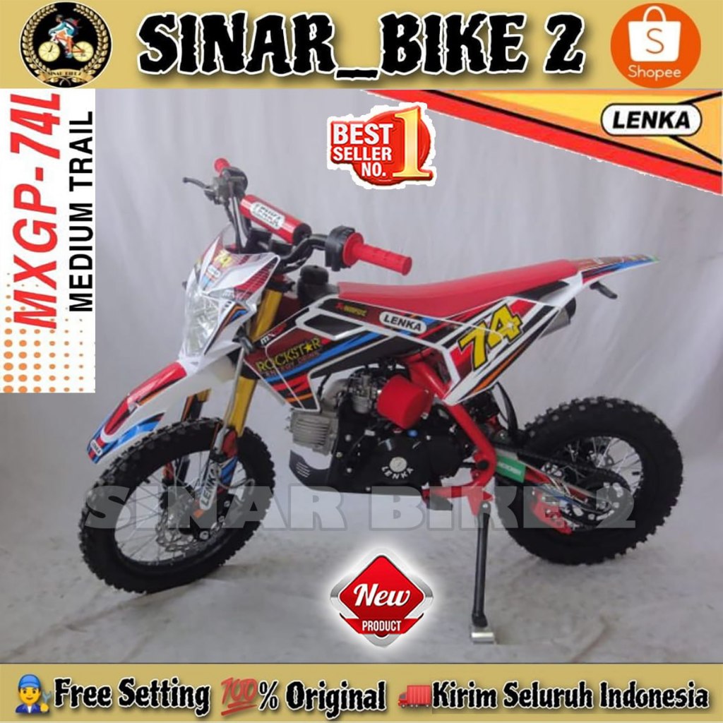 Motor Bensin Mini Trail LENKA MC 74L  110 CC Matic