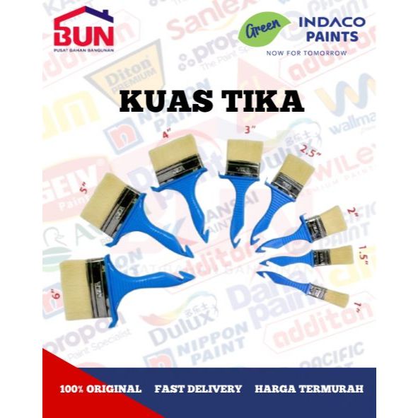 KUAS CAT TEMBOK - BRUSH TIKA 2 INCH / kuas tika biru