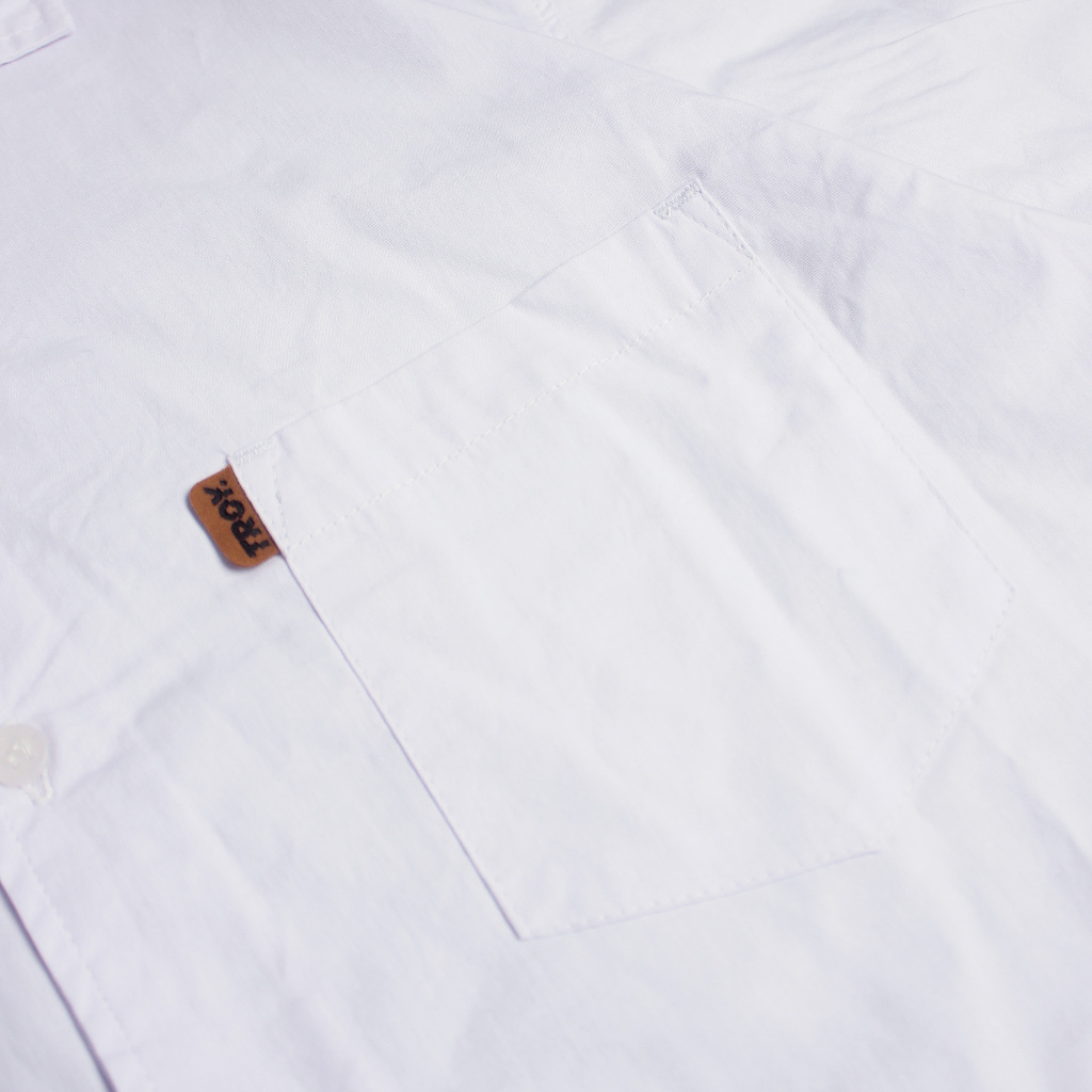 Troy Company Short Shirt White Chemise - Kemeja Polos Lengan Pendek Pria Putih KMJ 2939