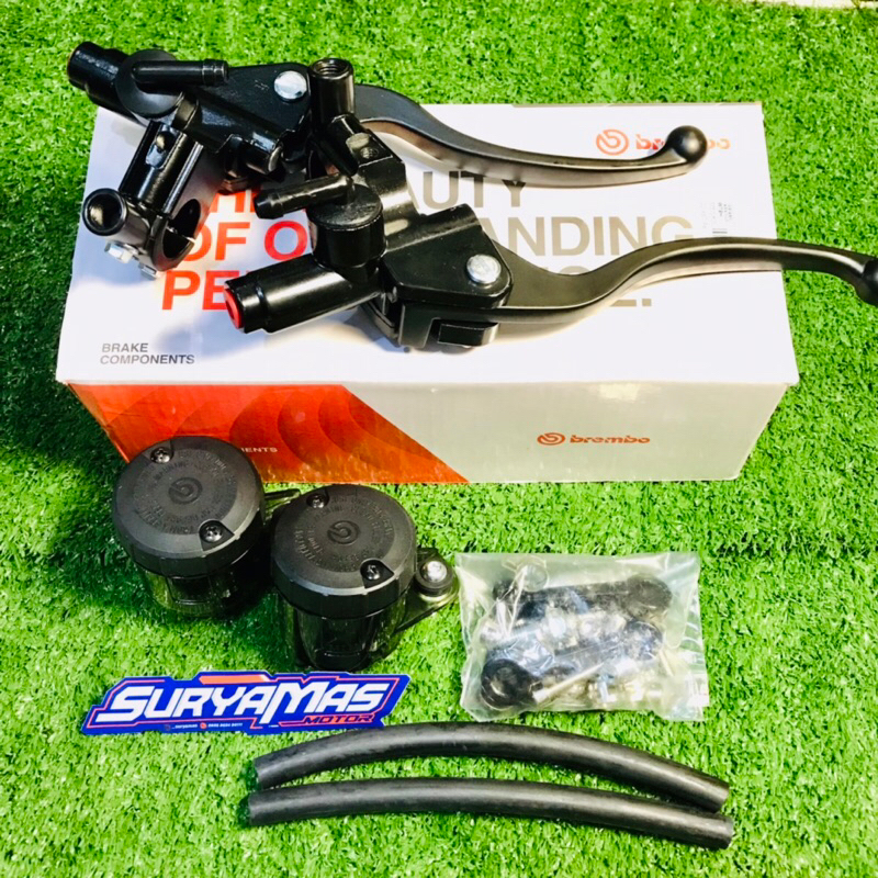 HANDLE MASTER REM BREMBO 2 TABUNG + BAUT SELANG & STAN NMAX NEW / OLD