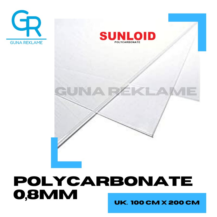 

POLYCARBONATE SHEET / Lembaran Clear 0.8 mm 100 x 200 cm