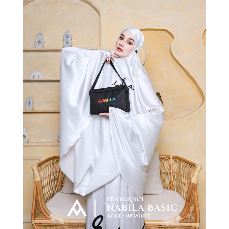 NABILA PRYER SET WHITE | Armila Syari Premium Mukena