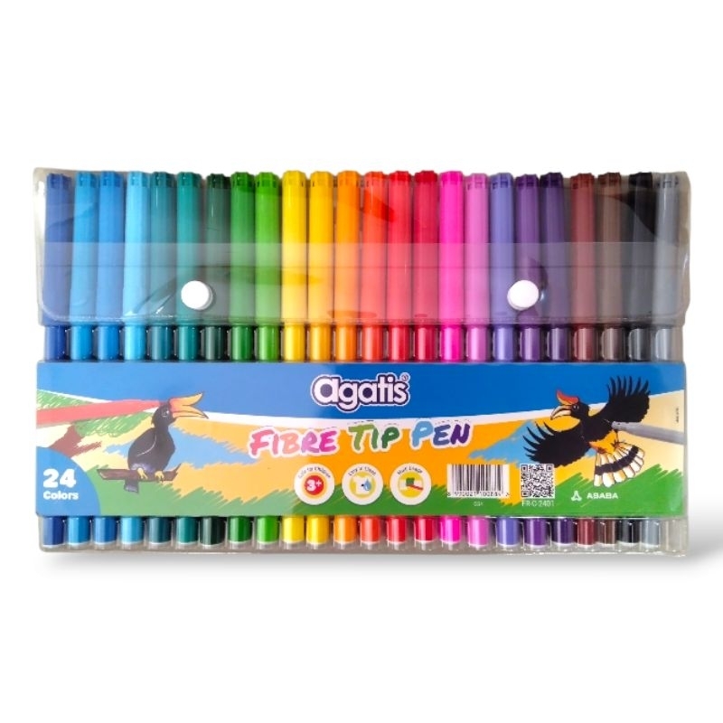 

Fibre Tip Pen Agatis (Isi 24 Warna)
