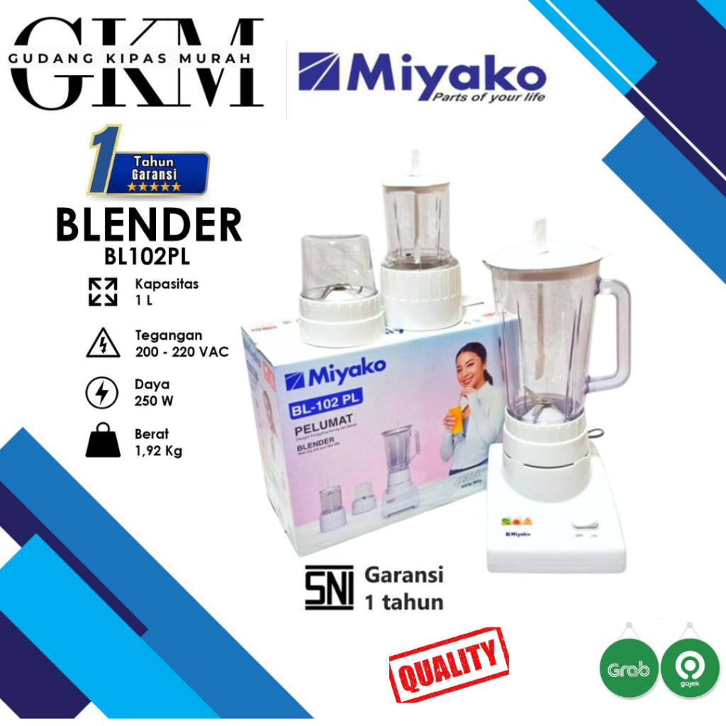 MIYAKO Blender BL-102 PL BL 102PL BL 102 PL Garansi Resmi